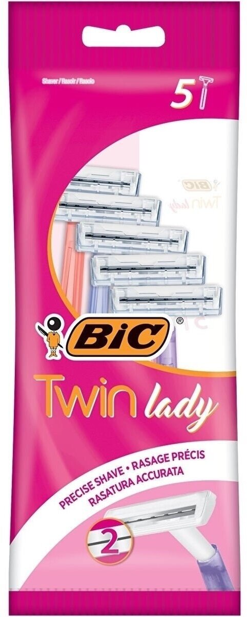 Станок для бритья одноразовый Bic Twin Lady с двумя лезвиями 5 шт.