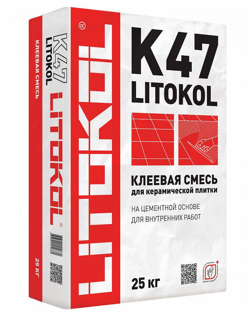 Клей для плитки Litokol K47 25 кг