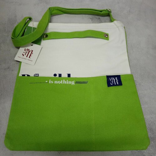 Сумка шоппер Chen Yu, зеленый, белый