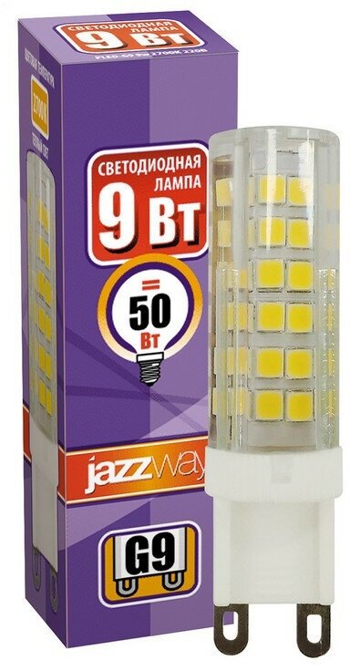 Лампа светодиодная PLED-G9 9w 2700K 590Lm 175-240V Jazzway