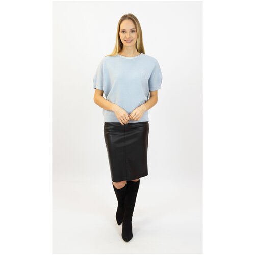 KZK2814 Джемпер женский голубой SERIANNO