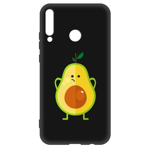 фото Чехол-накладка krutoff soft case авокадо недоумевающий для huawei p40 lite e/ y7p/ honor 9c черный krutoff group