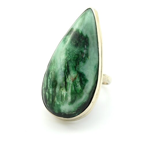 Кольцо Радуга Камня, фуксит, размер 18, зеленый