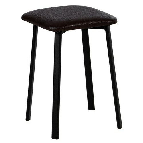 фото Табурет на овальной трубе, черный/коричневый 5046072 доляна