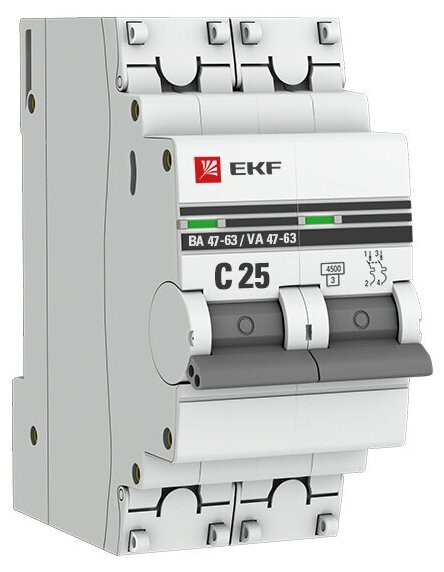   2P 25 (C) 4,5kA  47-63, EKF PROxima