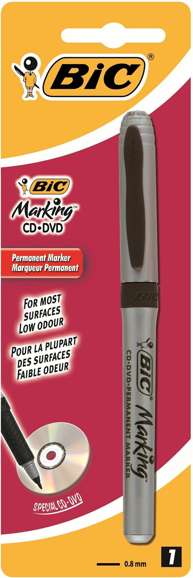 Перманентный маркер для CD.DVD BIC Marking Ultra Fine, черный, 1 шт. (8290801) - фото №7