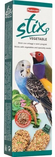 Лакомство для волнистых попугаев Padovan Stix vegetable палочки с овощами, 80 г