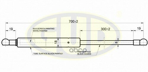 Амортизатор Багажника Cit Berlingo 07/96- 670N L=700/300Mm G.U.D арт. GGS020180