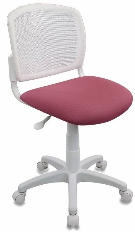 Кресло детское Бюрократ CH-W296NX/26-31 спинка сетка белый TW-15 сиденье розовый 26-31