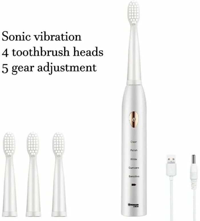 Ультразвуковая электрическая зубная щетка Sonic с USB-зарядкой