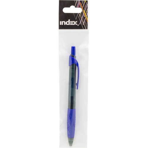 Ручка гелевая INDEX Majestic, автомат.0,5мм, синяя index