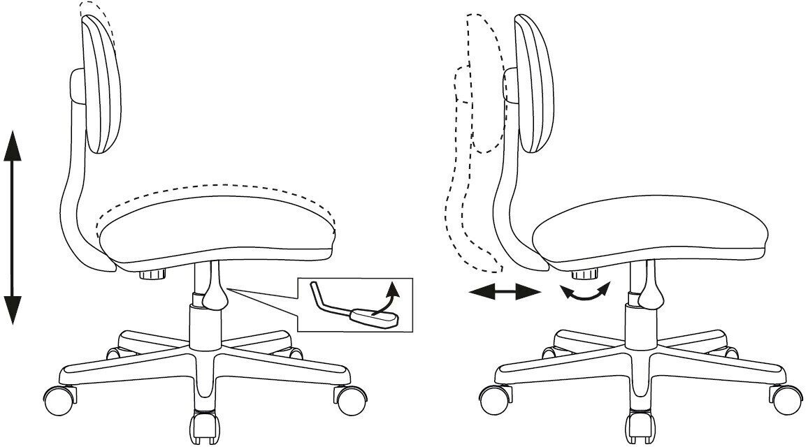 Кресло детское Бюрократ CH-201NX, обивка: ткань, цвет: мультиколор, рисунок геометрия - фото №8