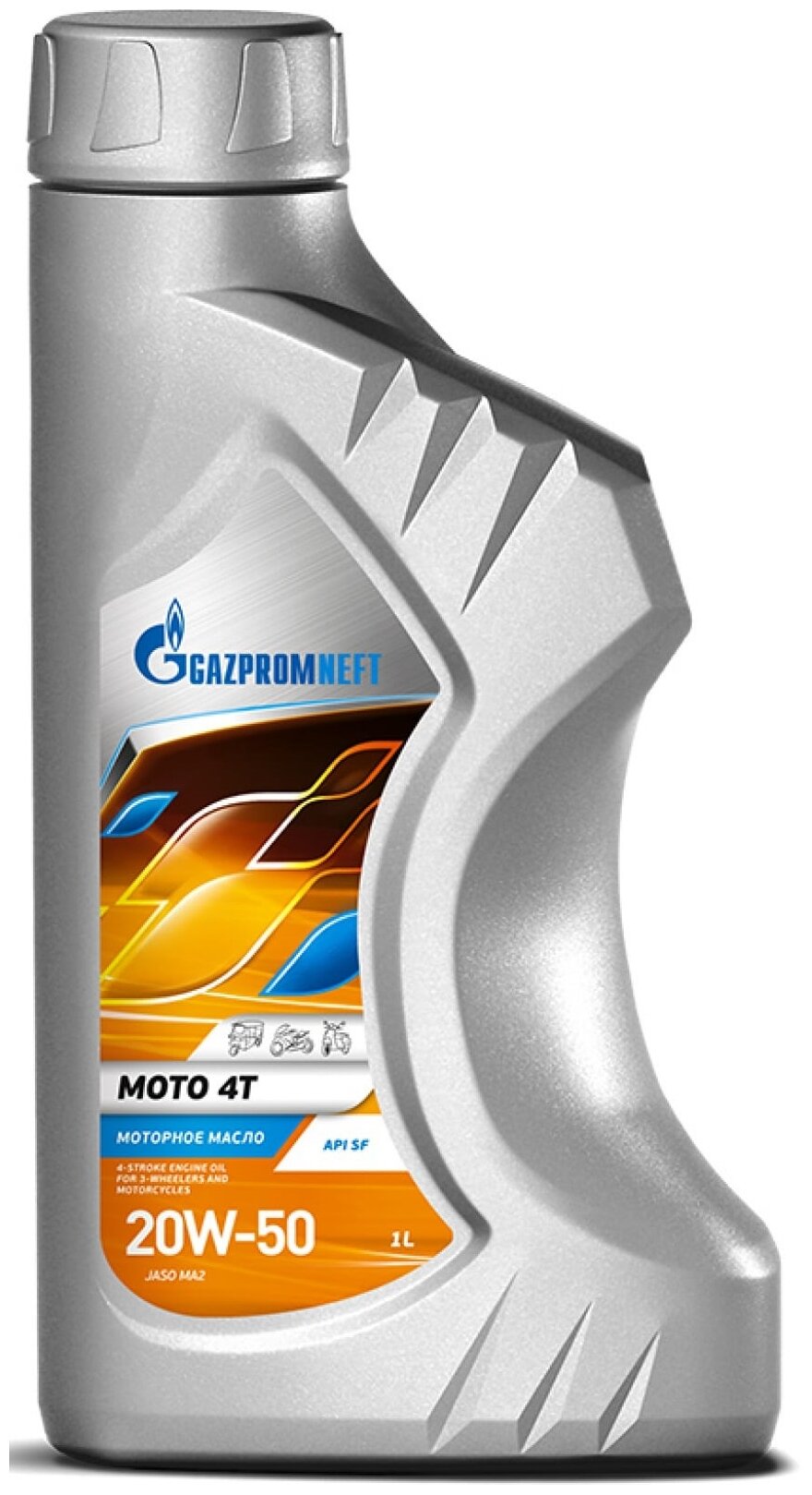 Полусинтетическое моторное масло Газпромнефть Moto 4 T 20W-50