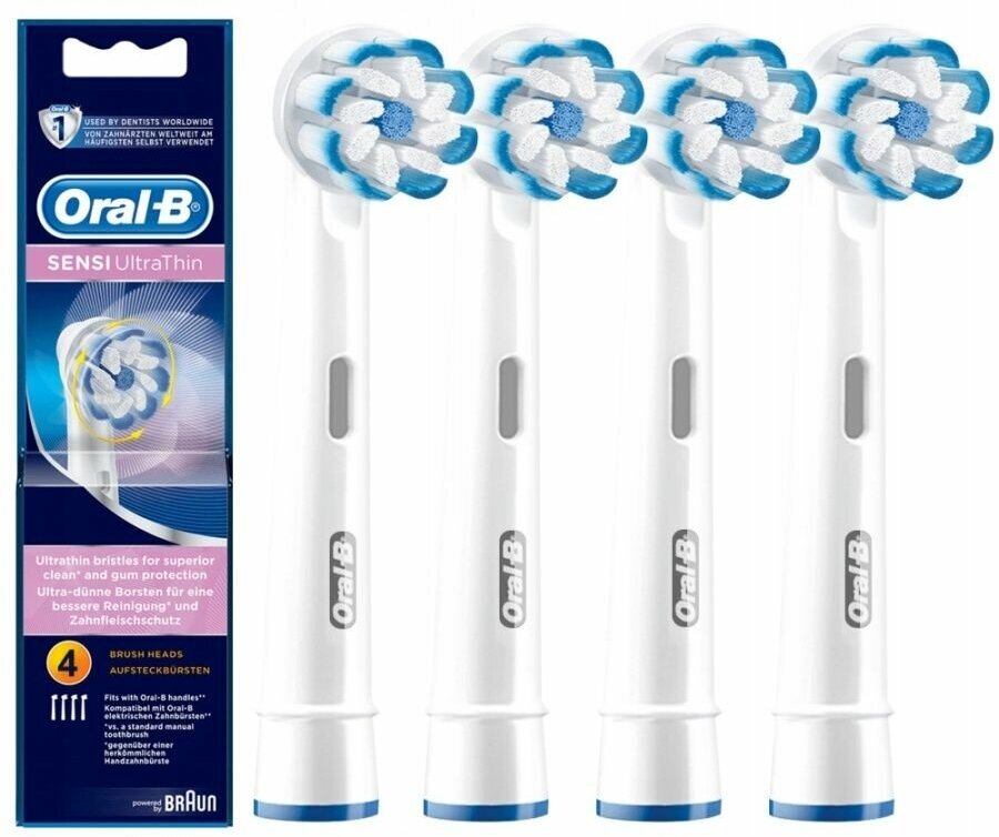 Насадка-щетка Oral-B, комплект из 4 шт., Oral-B Sensitive Clean (UltraThin) EB60, для деликатной чистки - фотография № 11