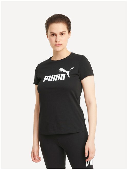 Футболка PUMA Essentials Logo Tee, силуэт полуприлегающий, размер XL, черный