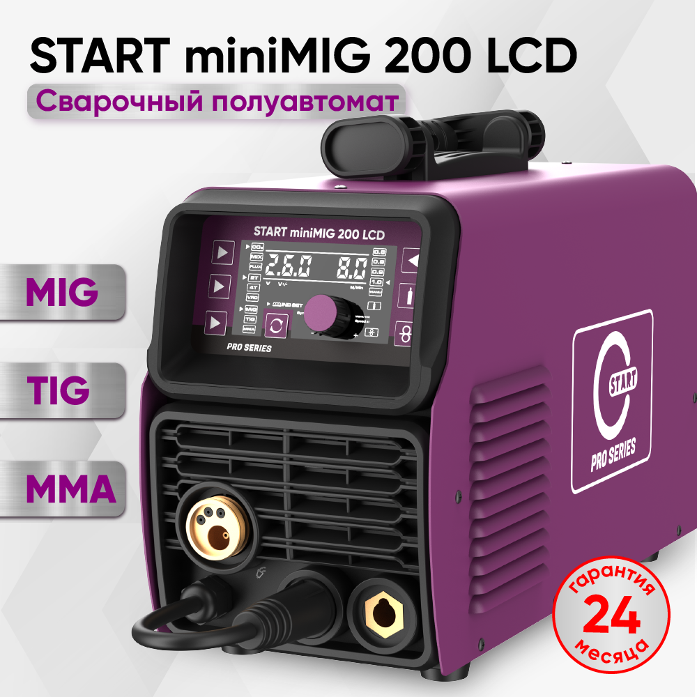 Сварочный полуавтомат START miniMIG 200 LCD 2W202L