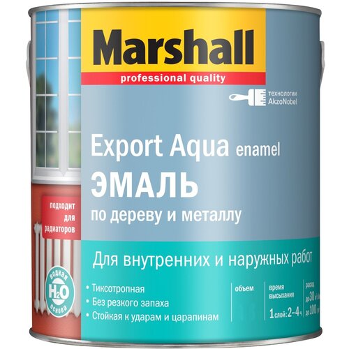 MARSHALL Export Aqua Enamel Эмаль на водной основе, универсальная, глянцевая, белый (0,5л)