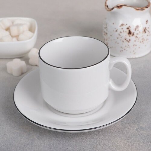 Чайная пара фарфоровая Палитра 220 мл блюдце d14 см 831₽