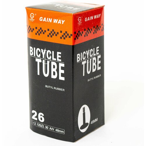 Камера велосипедная BUTYL, диаметр 26 дюймов, ширина 2.125/2.30, A/V ниппель 48 мм, в коробке
