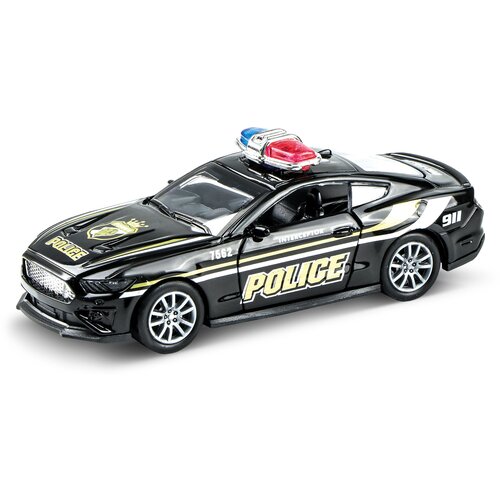 Машина металлическая инерционная Полиция, открываются двери, черная Пламенный мотор 870811 машина гоночная инерционная пламенный мотор граффити металл открываются двери 870810