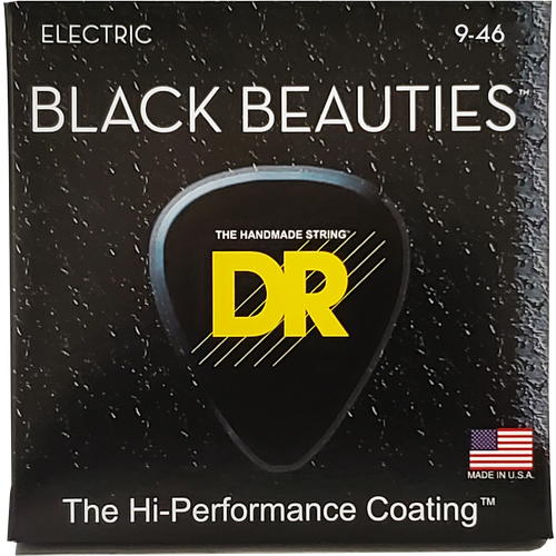 DR BKE-9/46 BLACK BEAUTIES - Струны для электрогитары, чёрные, 9 - 46