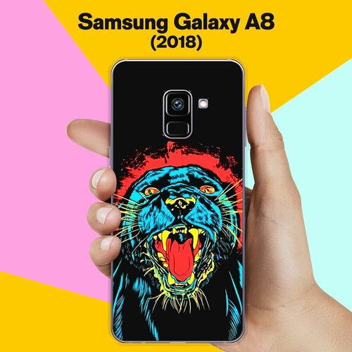 Силиконовый чехол на Samsung Galaxy A8 (2018) Пума / для Самсунг Галакси А8 2018 противоударный силиконовый чехол всевидящее око талисман на samsung galaxy a8 2018 самсунг галакси а8 2018