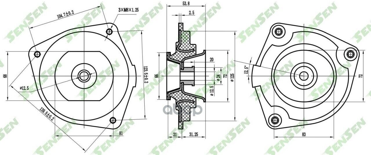 Опора Амортизатора Sensen арт. M61039