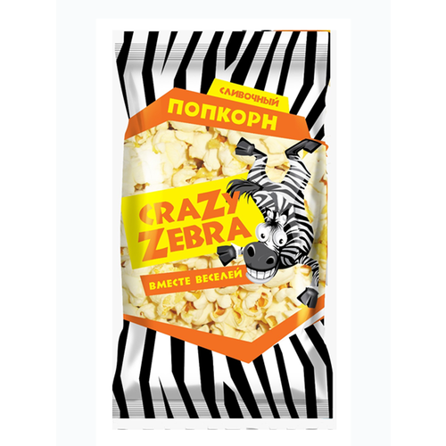Попкорн готовый для всей семьи Crazy Zebra 80 г