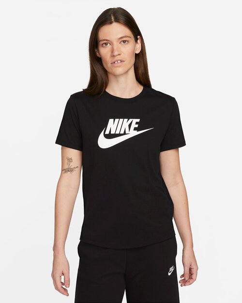 Футболка NIKE Sportswear Essentials, хлопок, размер L, черный