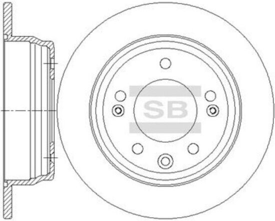 Диск тормозной задний Sangsin Brake для Hyundai i30/iX35/Kia Ceed/Sportage III, 1 шт