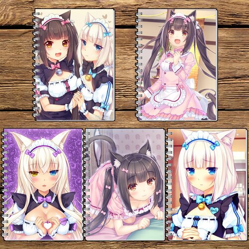 Скетчбук А5 по аниме Некопара / Nekopara Лот / Комплект (5шт в наборе) №2