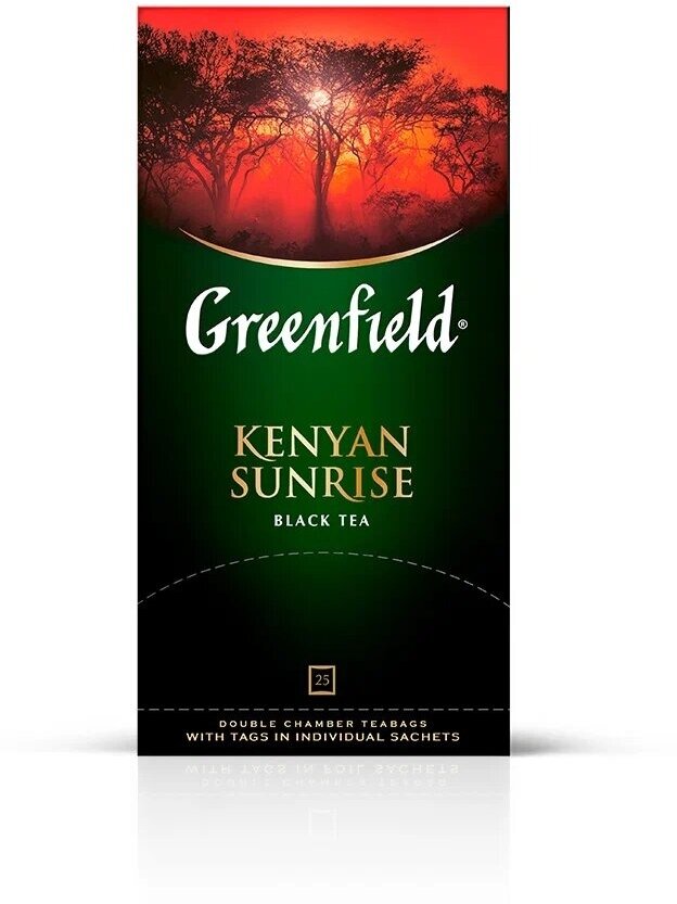 Чай черный Greenfield Kenyan Sunrise, в пакетиках, 2 г × 25 шт.