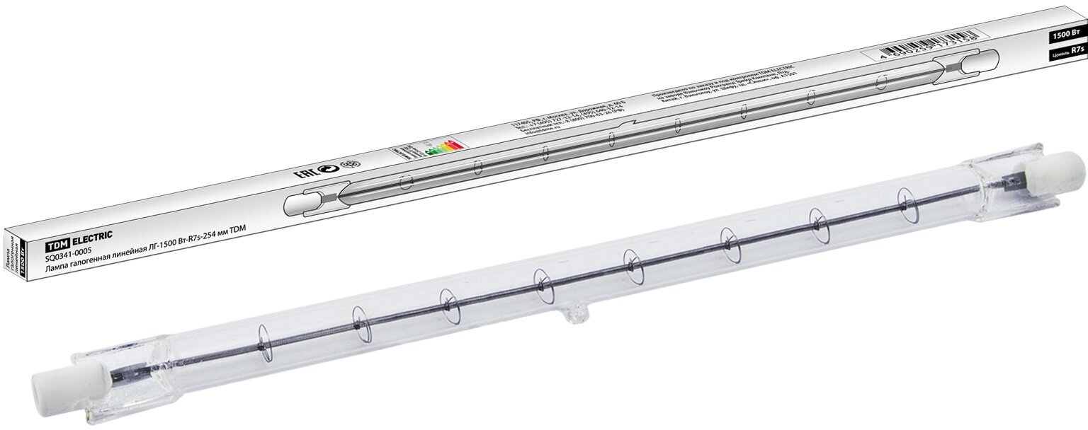 фото Лампа галогенная линейная ЛГ-1500 Вт-R7s-254 мм TDM