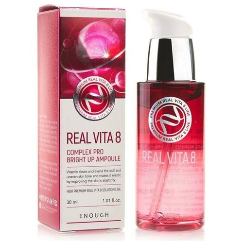 Сыворотка с витаминами для сияния кожи лица Enough Real Vita 8 Complex Pro Bright Up Ampoule 30ml