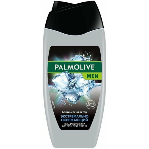 Гель для душа Palmolive Men Арктический ветер 3 в 1 для тела лица и волос 250мл х 3шт palmolive гель для душа мужской арктический ветер 3в1 250мл 6 шт