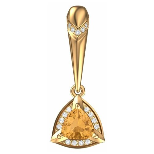фото Pokrovsky золотая подвеска с цитрином и фианитами 4101233-00950