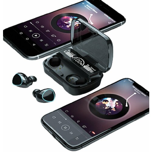 Беспроводные водонепроницаемые сенсорные Bluetooth наушники M10 TWS Блютуз наушники с микрофоном для смартфона 175000₽