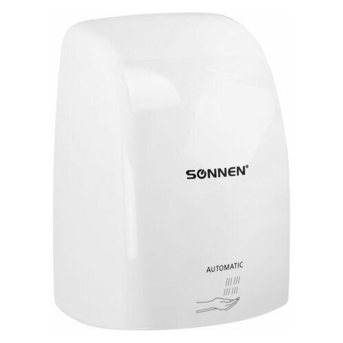 Сушилка для рук Sonnen HD-FL-2009 607959 высокоскоростная 1200Вт, пластиковая корпус, белая, 607959