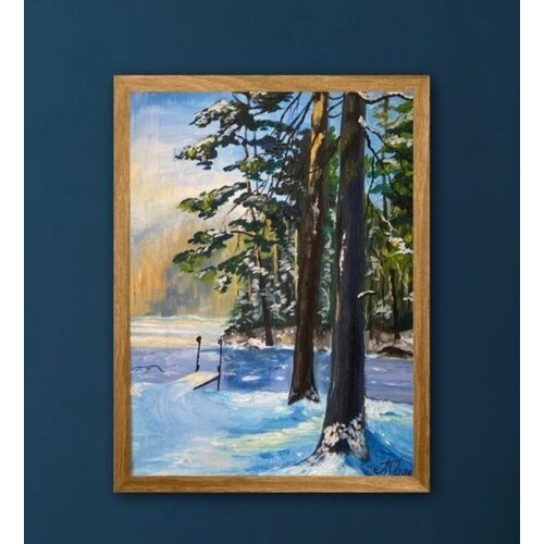 Картина маслом Зимний пейзаж