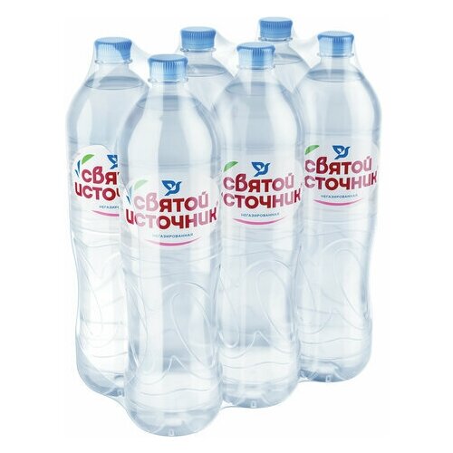 фото Вода негазированная питьевая святой источник, 1,5 л, пластиковая бутылка, 5 шт.