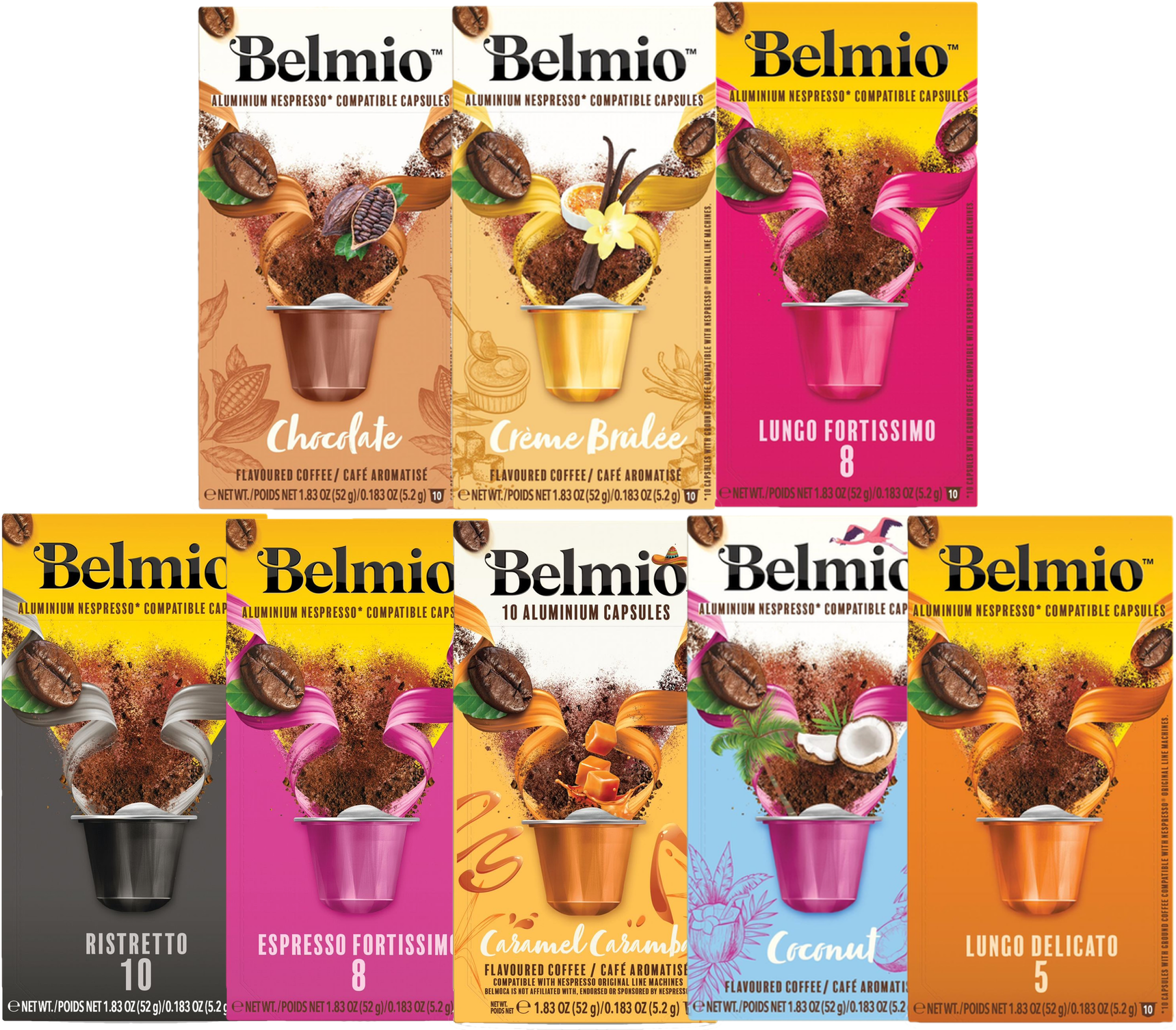Набор Belmio х80 капсул, 8 разных видов кофе - фотография № 1