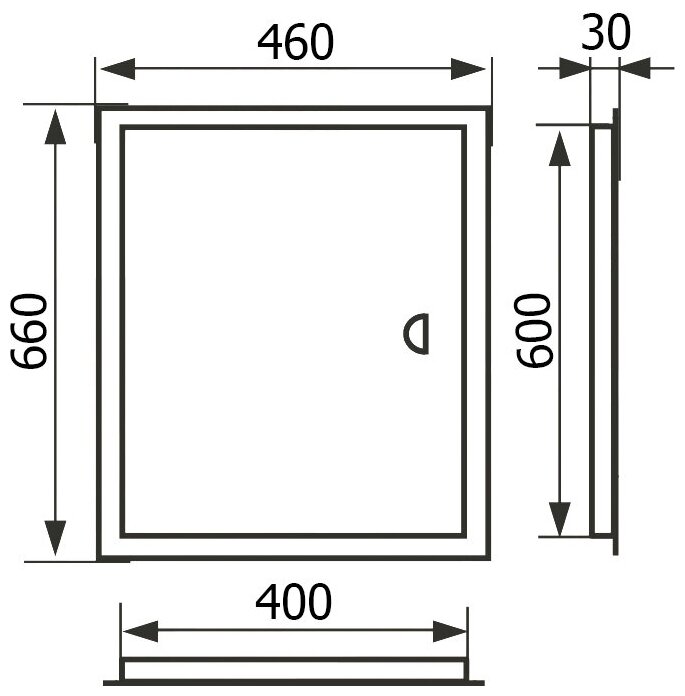Ревизионный люк ЛТ4060М настенный санитарный EVECS белый - фотография № 9