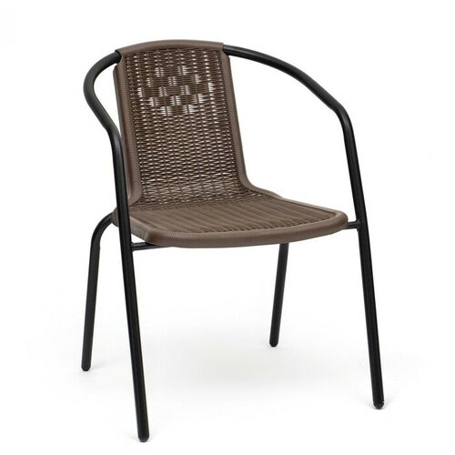 Кресло садовое КНР коричневое, металл, 2,8 кг кресло садовое каждый день пластиковое коричневое 66х60х84 см