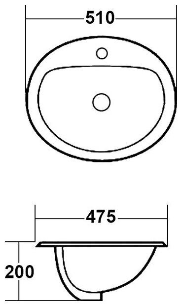 Раковина MELANA MLN-308 - фотография № 4