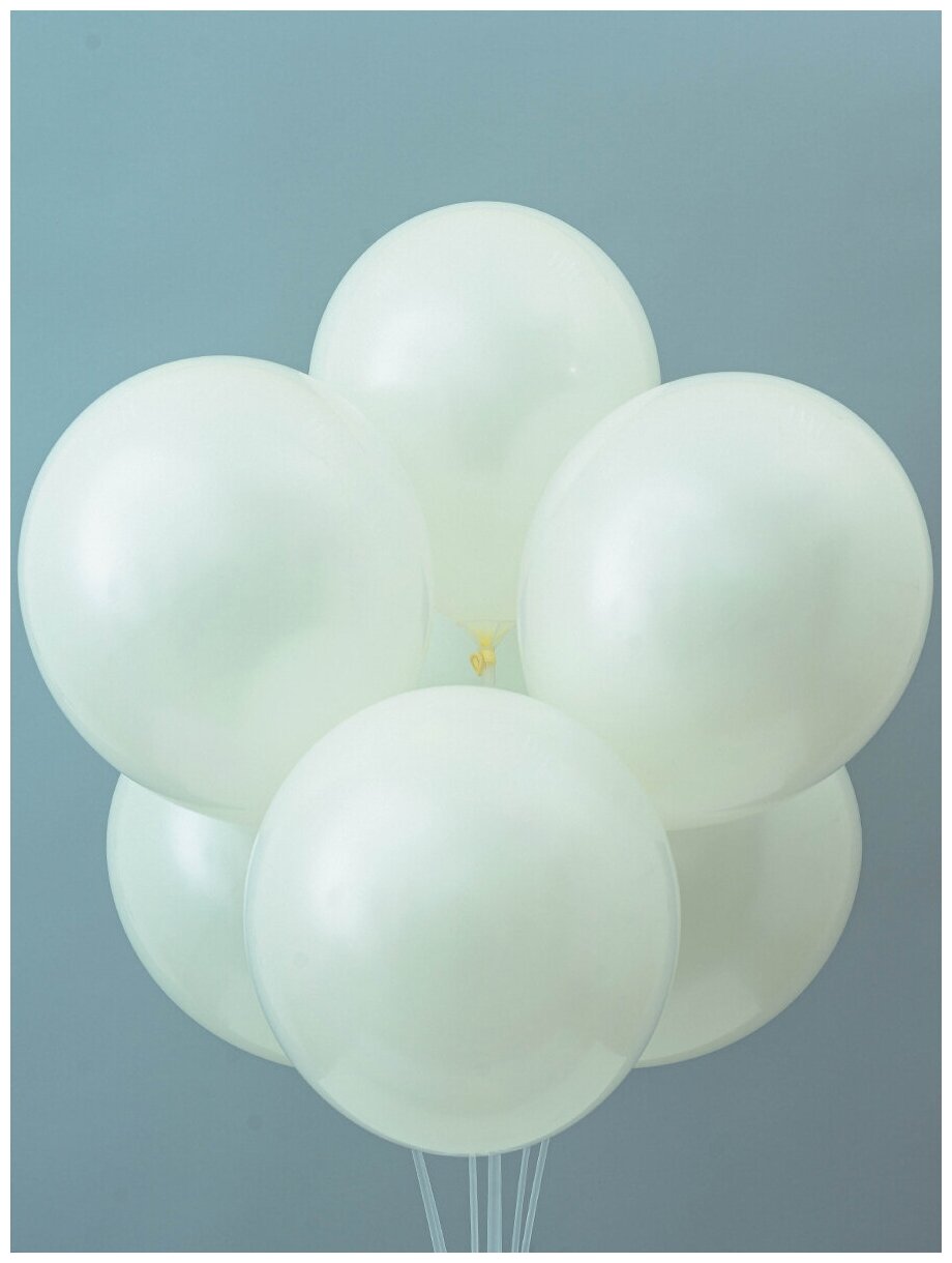 Воздушные шары латексные Riota Пастельные, слоновая кость, 30 см, набор 15 шт