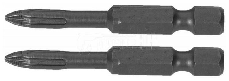 Биты X-DRIVE торсионные кованые обточенные KRAFTOOL Cr-Mo сталь тип хвостовика E 1/4 PZ1 50мм {26123-1-50-2} (2 шт/упак)