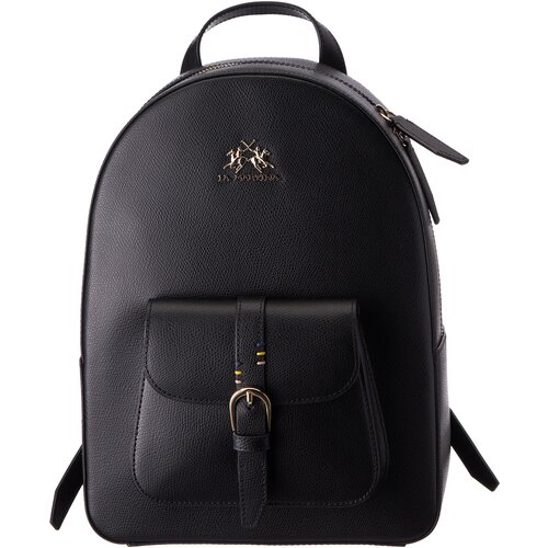 фото Рюкзак la martina, натуральная кожа, внутренний карман, черный