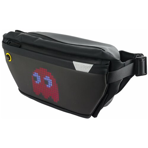 Сумка поясная Divoom, фактура гладкая, черный, мультиколор рюкзак с пиксельным led экраном divoom m
