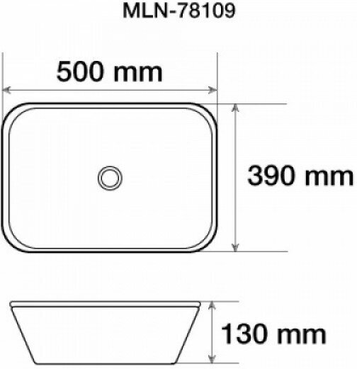 Раковина 50 см MELANA MLN-78109 - фотография № 17