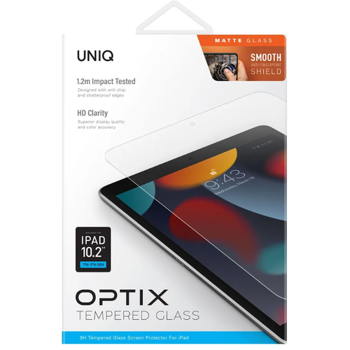 Матовое стекло Uniq для планшета iPad 10.2 (2019/21) OPTIX Matte Clear
